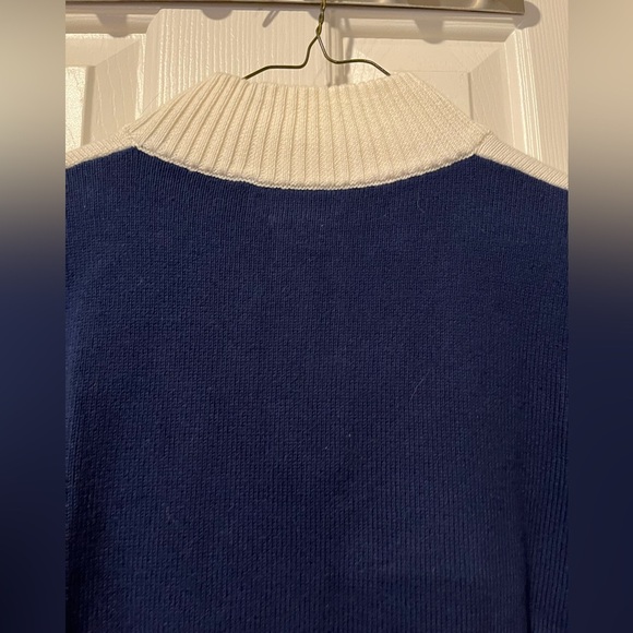 J Crew size S color block quarter-zip sweater - Picture 9 of 10